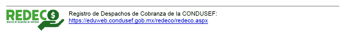 footer despacho cobranza